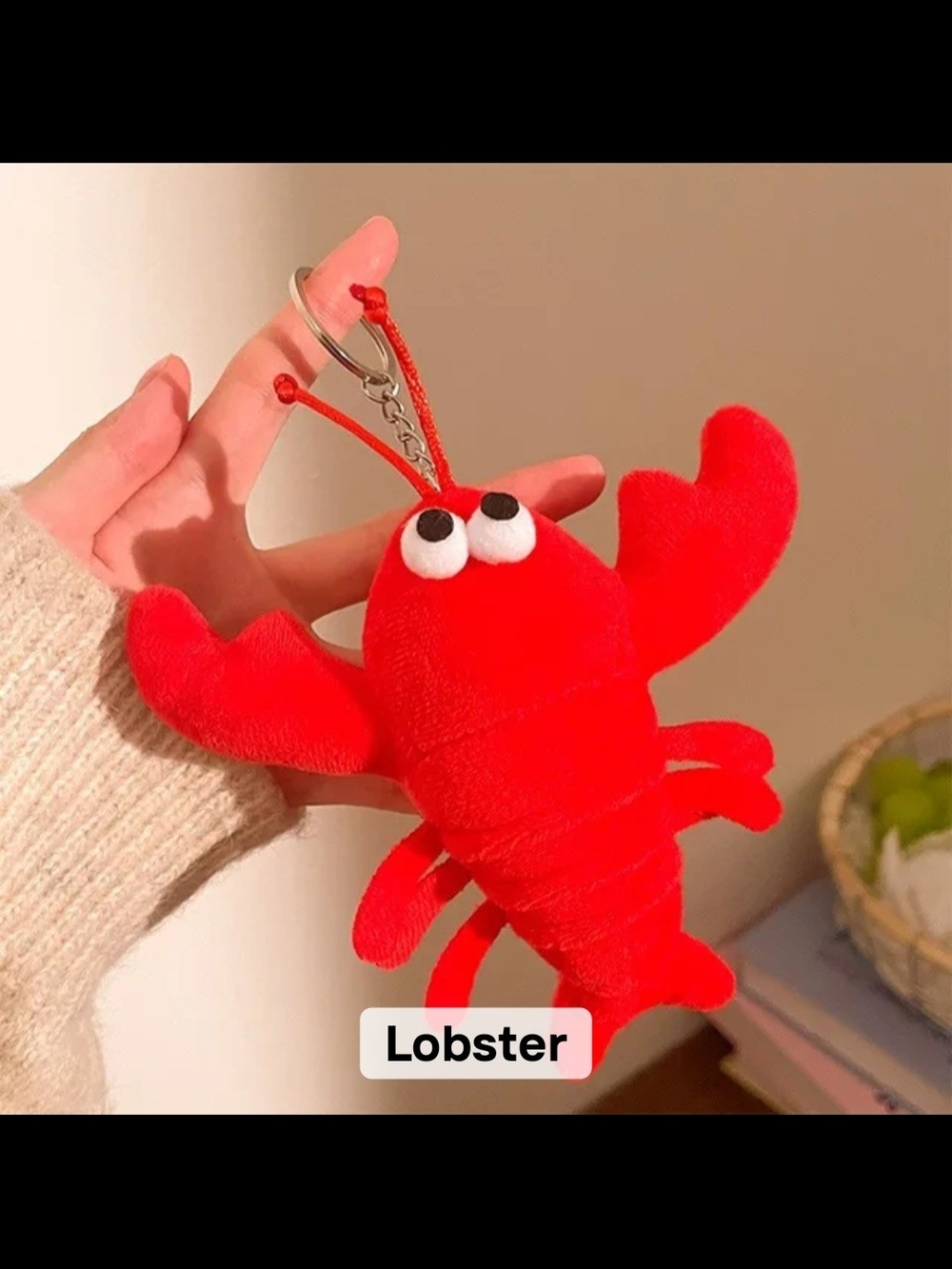 Red Lobster Plush Keychain NWOT